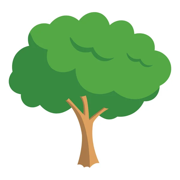 Изолированное Изображение Зеленого Дерева Стоковая Иллюстрация