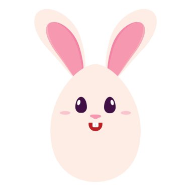 Sevimli tavşan çizgi film karakteri Paskalya sezonu Vektör çizimi