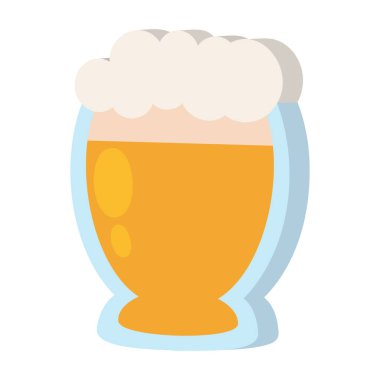 3D Bira cam simgesi Düz Tasarım Vektörü illüstrasyonu