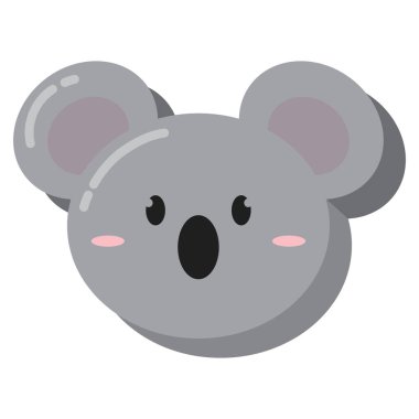 Şirin kawaii koala hayvan karakteri simgesi Vektör illüstrasyonu