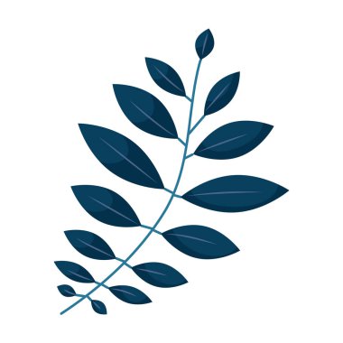 Yaprak Vektörü illüstrasyonunun renkli simgesi