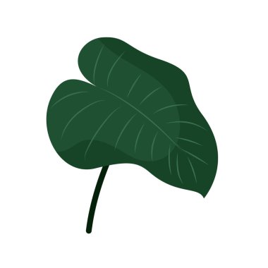 Yaprak Vektörü illüstrasyonunun renkli simgesi
