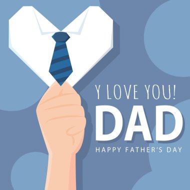 Mutlu Babalar Günü poster illüstrasyonu