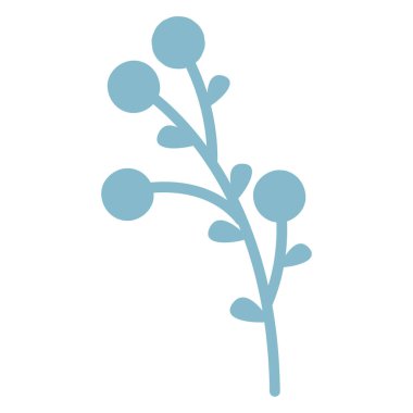 Renkli kış ağacı ağaç dalı simgesi Vektör illüstrasyonu