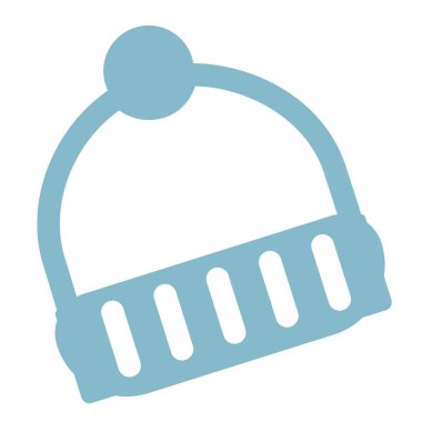 Renkli kış şapkası ikonu Vektör illüstrasyonu