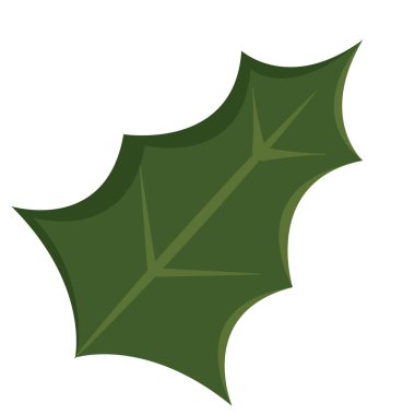 Renkli Noel yaprağı ikonu Vektör illüstrasyonu