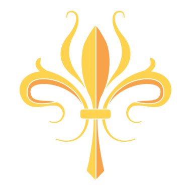 Fleur de lys arması simge simgesi Vektör illüstrasyonu