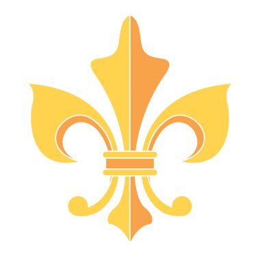 Fleur de lys arması simge simgesi Vektör illüstrasyonu