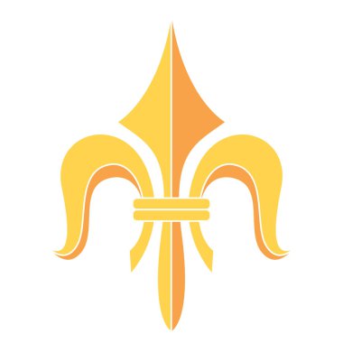 Fleur de lys arması simge simgesi Vektör illüstrasyonu