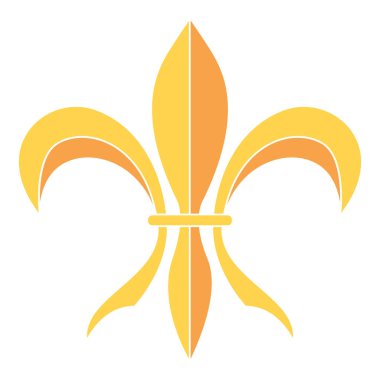 Fleur de lys arması simge simgesi Vektör illüstrasyonu