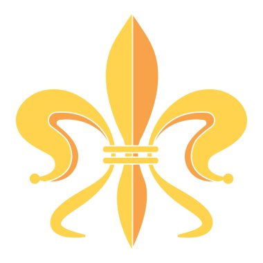 Fleur de lys arması simge simgesi Vektör illüstrasyonu
