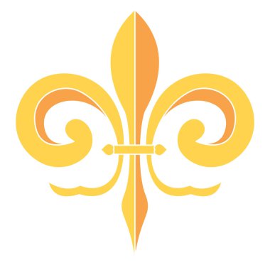 Fleur de lys arması simge simgesi Vektör illüstrasyonu