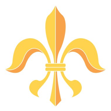 Fleur de lys arması simge simgesi Vektör illüstrasyonu