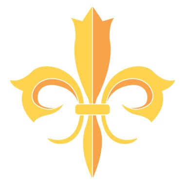 Fleur de lys arması simge simgesi Vektör illüstrasyonu