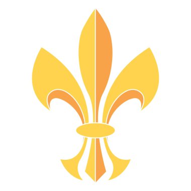 Fleur de lys arması simge simgesi Vektör illüstrasyonu