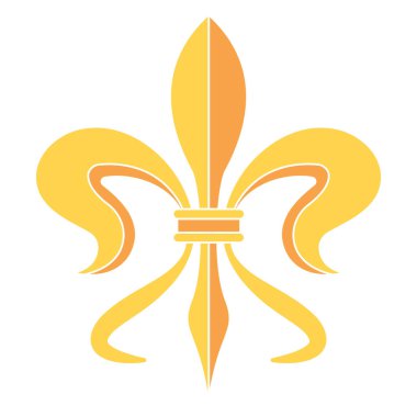 Fleur de lys arması simge simgesi Vektör illüstrasyonu