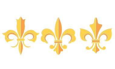 Fleur de lys arması arma sembolleri Vektör illüstrasyonunu ayarla