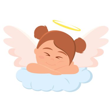 Bulutların arasında uçan sevimli melek.