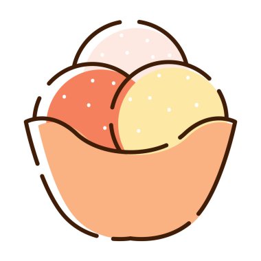 Dondurma ikonu Vektör illüstrasyonu