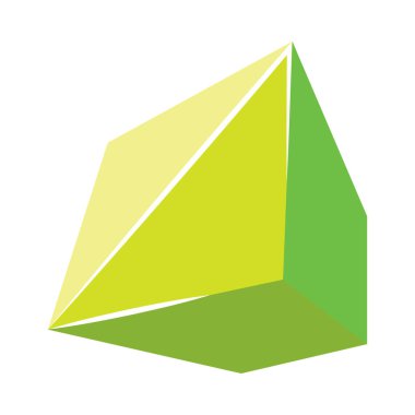 Geometrik renkli kristal yapı soyut Vektör çizimi