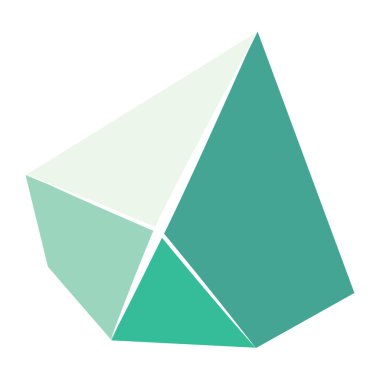 Geometrik renkli kristal yapı soyut Vektör çizimi