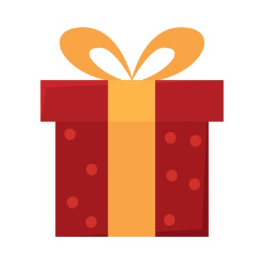 Minimalist hediye kutusu kurdele ve yayla bağlanmış, tatil tasarımları için mükemmel Vektör illüstrasyonu