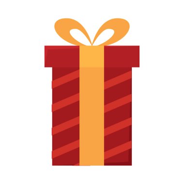 Minimalist hediye kutusu kurdele ve yayla bağlanmış, tatil tasarımları için mükemmel Vektör illüstrasyonu