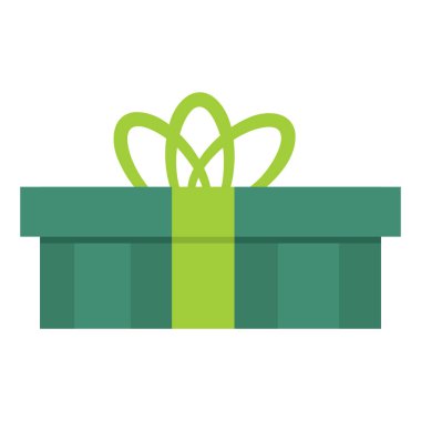 Minimalist hediye kutusu kurdele ve yayla bağlanmış, tatil tasarımları için mükemmel Vektör illüstrasyonu