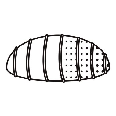 Dikey çizgili ve yarım tonlu oval şekerler. Vektör