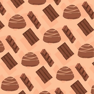 Yumuşak tonlarda ve açılı ikramlarda şeker arkaplanı. Vektör