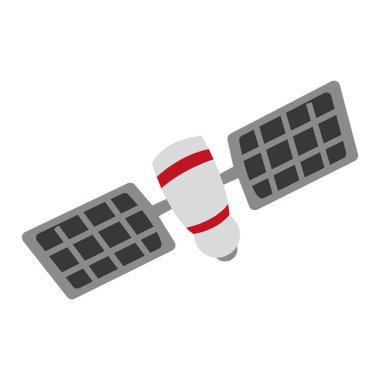 İzole edilmiş renkli uzay istasyonu çizim simgesi Vektör illüstrasyonu