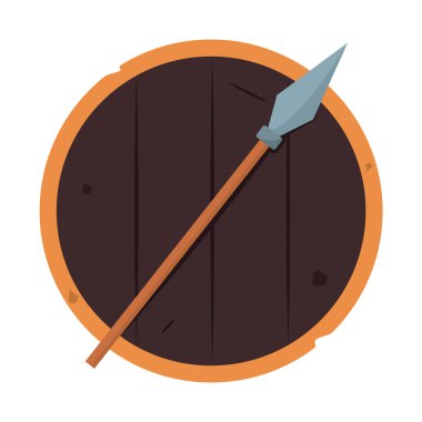 İzole edilmiş polarom animasyon silah Ortaçağ ikonu çizimi