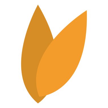 İzole edilmiş sarı yaprak çizim simgesi çizimi