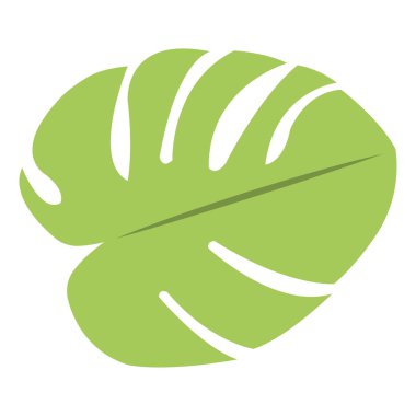 İzole edilmiş yeşil yaprak çizim simgesi illüstrasyonu