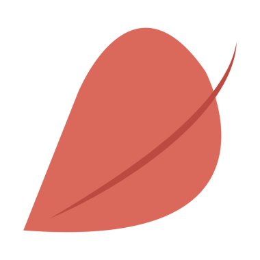 İzole edilmiş kırmızı yaprak çizim simgesi illüstrasyonu