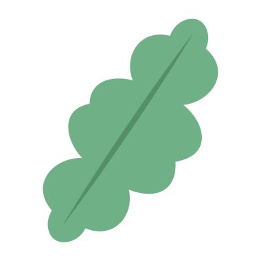 İzole edilmiş yeşil yaprak çizim simgesi illüstrasyonu