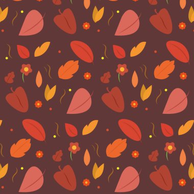 Renkli çiçek desensiz arkaplan vektörü illüstrasyonu