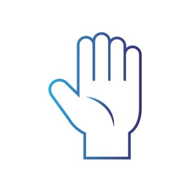 İzole edilmiş el hareketi simgesi Düz tasarım illüstrasyonu