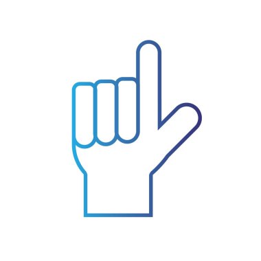 İzole edilmiş el hareketi simgesi Düz tasarım illüstrasyonu