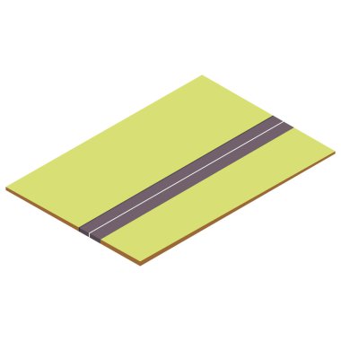Isometric boş sokak vektörü illüstrasyonu