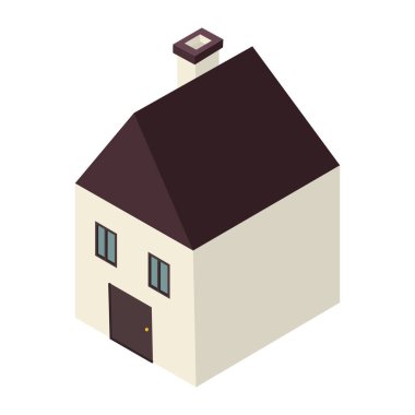 Renkli izometrik yapı ikonu Vektör illüstrasyonu