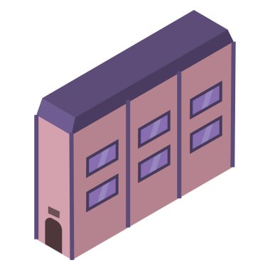 Renkli izometrik yapı ikonu Vektör illüstrasyonu