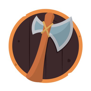 İzole kılıç animasyon silah Ortaçağ ikonu çizimi