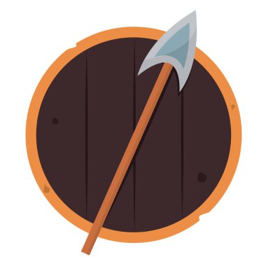 İzole edilmiş polarom animasyon silah Ortaçağ ikonu çizimi