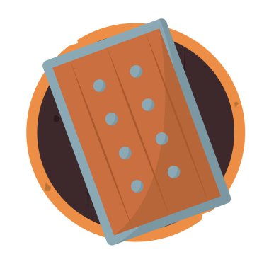 İzole edilmiş kalkan animasyon silah Ortaçağ ikonu çizimi