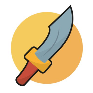 İzole kılıç animasyon silah Ortaçağ ikonu çizimi