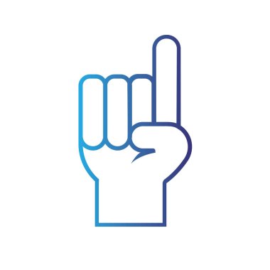 İzole edilmiş el hareketi simgesi Düz tasarım illüstrasyonu