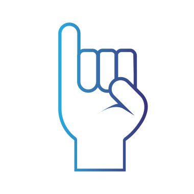 İzole edilmiş el hareketi simgesi Düz tasarım illüstrasyonu