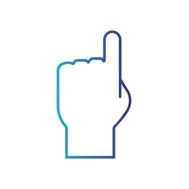 İzole edilmiş el hareketi simgesi Düz tasarım illüstrasyonu