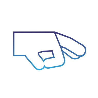 İzole edilmiş el hareketi simgesi Düz tasarım illüstrasyonu